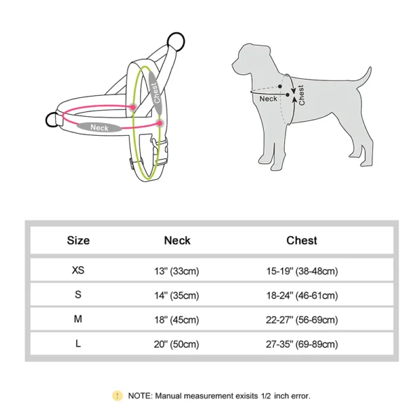 Soft No Pull Dog Harness Nylon Pitbull Dog Puppy Harnesses Padded Pet Vest Adjustable for Small Medium Large Dog Chihuahua Pug - Image 6