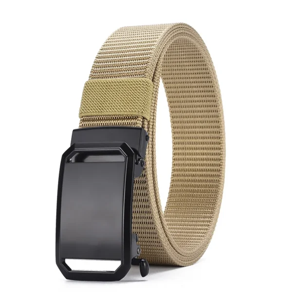 Men's Nylon Braided Belt Automatic Buckle Daily Commute Outdoor Multifunctional Breathable Lightweight Belt - Image 12