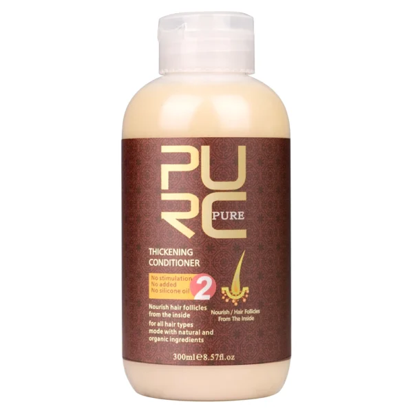 PURC Hair Shampoo Conditioner Ginger Nourishing Root Thickening Scalp Treatment Cleaning Smoothing Hair Care Products 600ml - Image 8