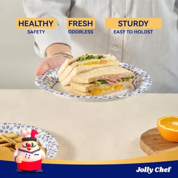 10 inch Disposable Paper Plates 140 Count Soak Proof Cut Proof Heavy Duty Paper Plates for Everyday Use - Image 5