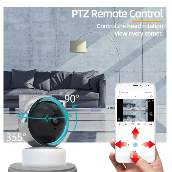 3MP Tuya Smart Life Webcam Smart Mini Audio Auto Tracking Indoor Baby Monitor Private Mode Security CCTV WiFi PTZ Home IP Camera - Image 4