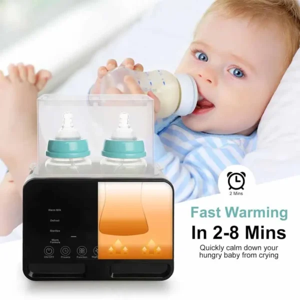 Baby Bottle Warmer Sterilizer Multifunction Fast Milk Bottle Warmers with Timer Accurate Temperature Control Newborn Accessories - Image 3
