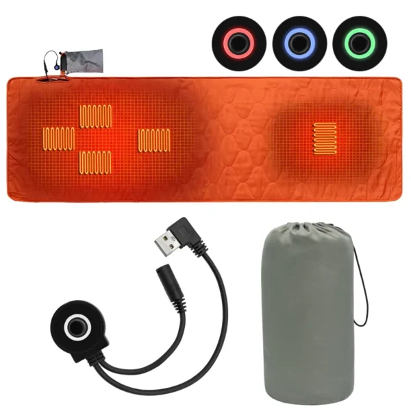 Outdoor USB Heating Sleeping Mat Outdoor Electric Heating Pads Camping Heated Sleeping Mattress Sleeping Bag Mattress - Image 7