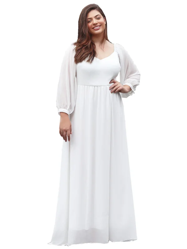 Women's Sexy Lace Maxi Evening dress Gown Off Shoulder Lantern Sleeve High Waist Women Dress Flowy Hem White Elegant Long Dress - Image 2
