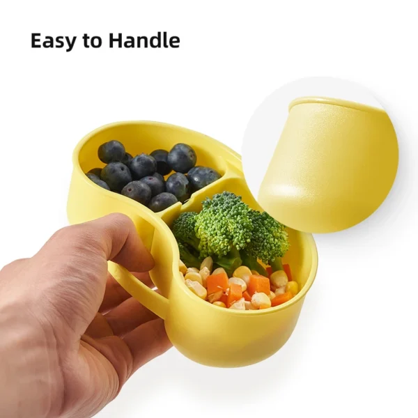 Portable and Grindable Baby's Complementary Food Bowl set,Separate Hot and Cold Food, Perfect for School, Picnics, and Trips - Image 4