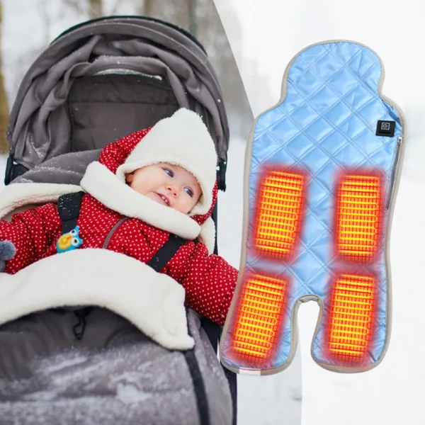 Stroller Heated Chair Pad 3 Temperature Levels Baby Car Seat Heating Pad Waterproof Baby Car Warm Cushion for Baby High Chair - Image 5