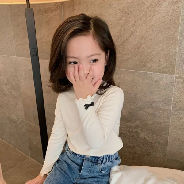 Baby Girls T-shirts Long-sleeve T-shirt for 1-6 Years Old Delicate Cotton Soft Spring Autumn Infants Toddlers - Image 2