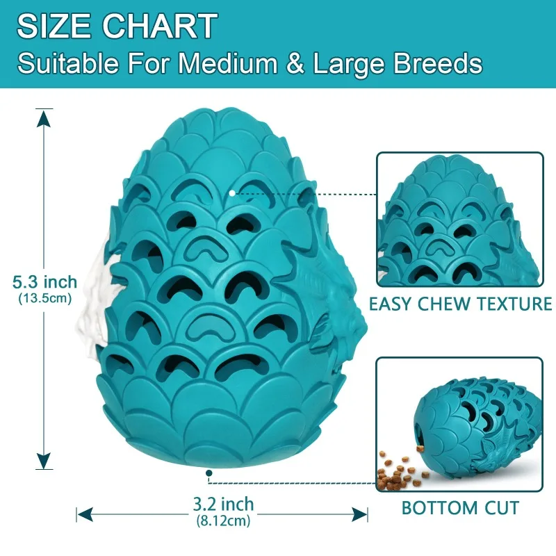 Dragon Egg Dog Chew Toys for Aggressive Chewers - Toughest Indestructible Dog Toys for Aggressive Heavy Chewers Lifetime - Image 2