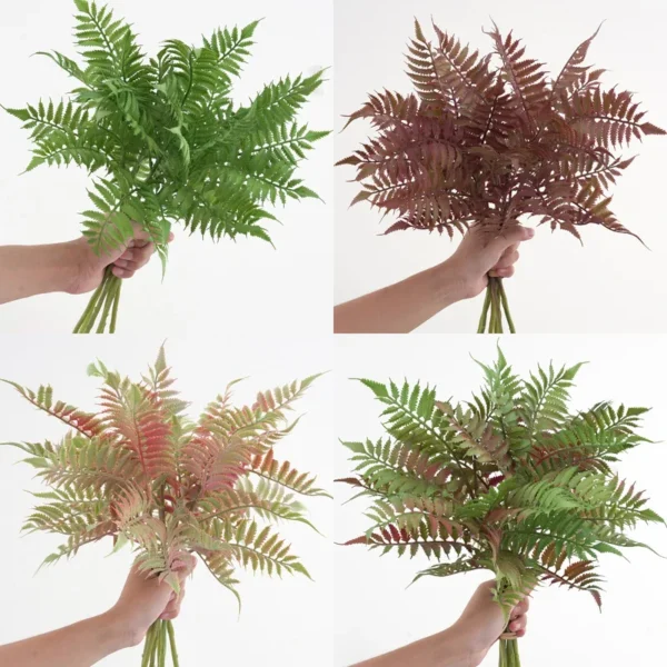 Artificial Fern Leaf Plants Fake Flower Plastic Phoenix Tail Fern Leaves Branch Simulation Green Plant Holiday Party Decoration - Image 4