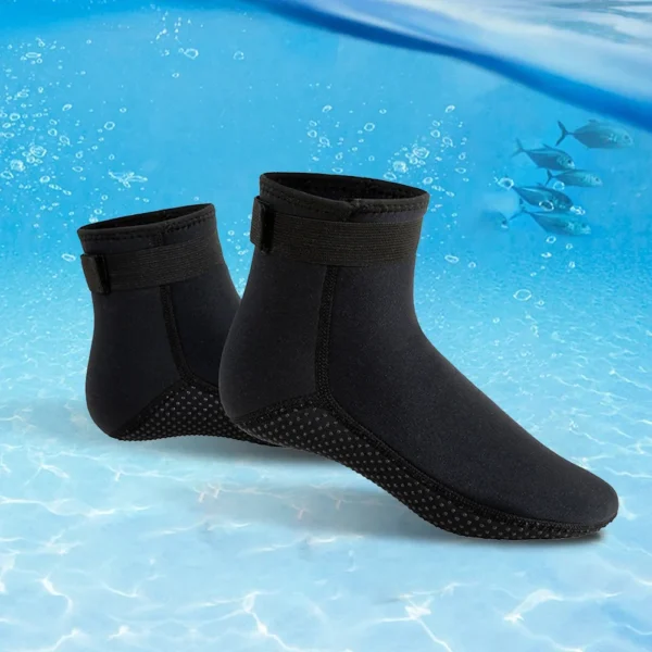 3mm Beach Volleyball Socks Anti-Slip Wetsuit Footwear Thermal Diving Socks for Diving Snorkeling Kayaking Paddling for Men Women - Image 3