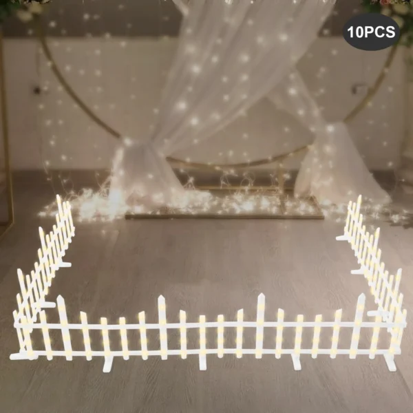 10pcs Christmas Fence Lights Decorative Lamp for Holiday 35cm - Image 3