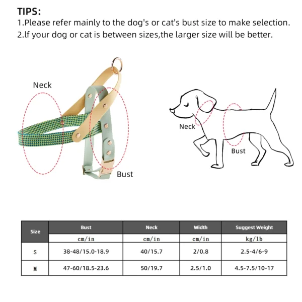 Medium and Small Dogs Harnesses No Pull Breathable Pet Harness Leash Set French Bulldog Chihuahua Poodle Adjustable Chest Vest - Image 5