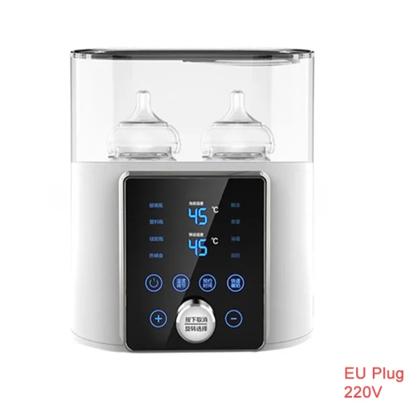 Multi function Baby Bottle Warmer Heater Sterilizer 8-in-1 Fast Milk Warmer with Timer Breast Milk or Formula Fits 2 Bottles - Image 8
