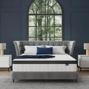10/12/14 Inch King Size Mattress, Hybrid Mattress in a Box with Independent Spring, Soft and Comfort Medium Firm King Mattresses