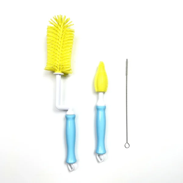 Silicone Bottle Cleaning Brush Baby Pacifier Straw Scrubber Small Brush 360 Degree Glass Cup Washing Kitchen Cleaning Tool Set - Image 9