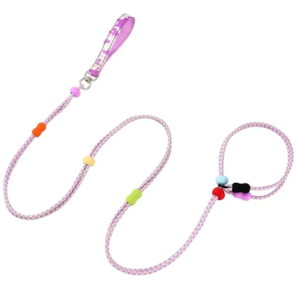 Adjustable Dog Harness and Leash Anti-Pull Nylon Dog Collar Leash Comfortable Reflective P Chain Leash Outdoor Walking - Image 12