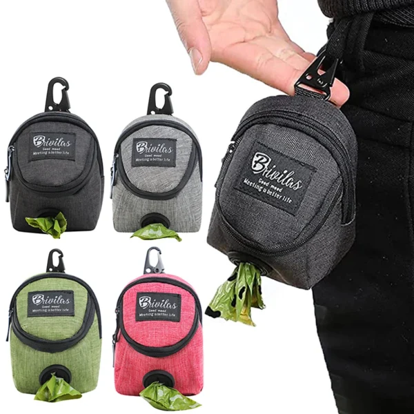 Pet Dog Training Treat Bag Portable Outdoor Dog Treat Pouch Puppy Snack Reward Waist Bag Dog Poop Bag Dispenser Pet Accessories
