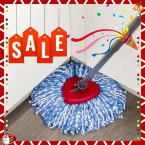 Clean water spin mop and bucket set to separate clean and dirty water, hands-free screw, triangle mop head, corner cleaning