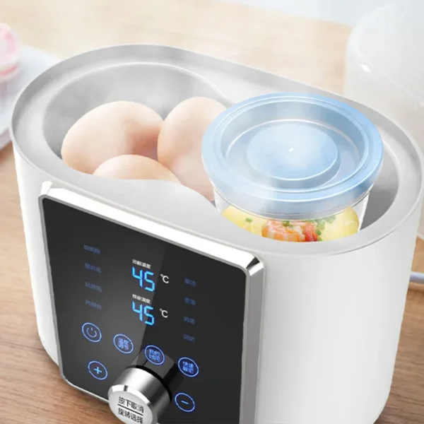 Multi function Baby Bottle Warmer Heater Sterilizer 8-in-1 Fast Milk Warmer with Timer Breast Milk or Formula Fits 2 Bottles - Image 2