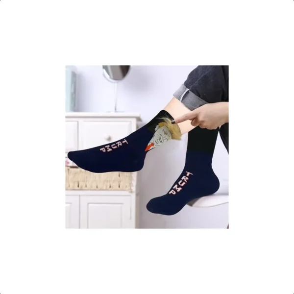 Trump Socks with Hair Funny Trump 2024 Socks Unisex 1 Pair American Themed Gift - Image 6