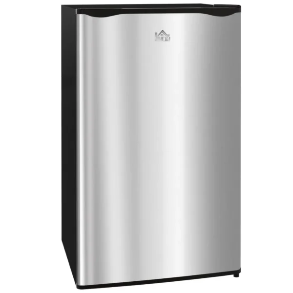 HOMCOM 3.2 Cu.Ft Mini Fridge with Freezer Single Door Compact Refrigerator with Adjustable Thermostat Shelf and Reversible Door