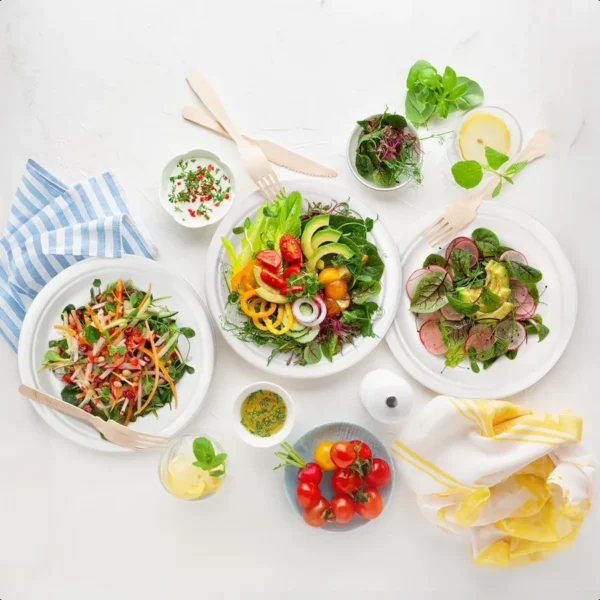 Paper Plates Disposable 10" Plate Biodegradable Sugarcane Fiber Dinner Plates Heavy Duty Dinnerware for Hot Food Microwave and - Image 3
