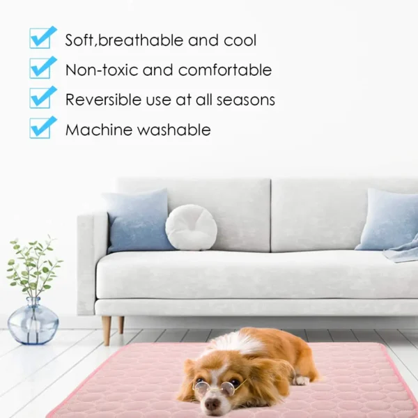 Pet Cooling Mat for Dogs and Cats Moisture Proof Breathable Durable Cooling Bed Summer Comfort Pad Small Large Pets Use - Image 2