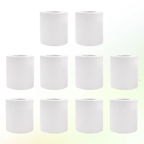10 Rolls Toilet Paper Wood Pulp Soft Absorbent Environmentally Friendly Recycled Paper Home Use No Fluorescent Dye Small Rolls - Image 2