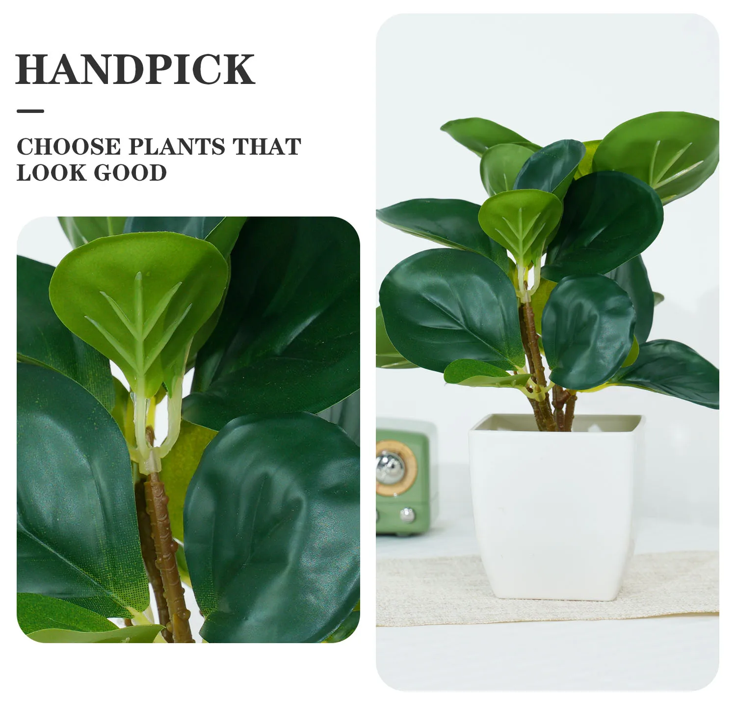 Fake Plants Bonsai Simulation Pot Green Plants Artificial Plants Table Potted Ornaments for Hotel Home Office Room Decoration - Image 4