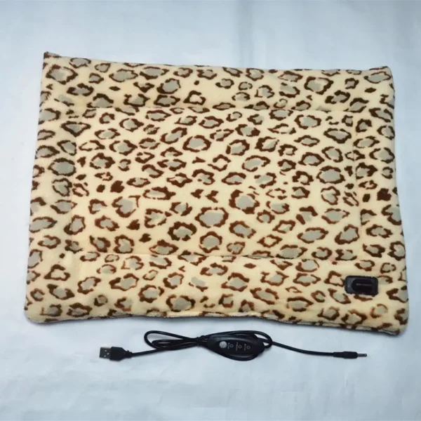 Washable Pet Heating Pad Electric Blanket Heated Mat Warmer Adjustable Temperature Plush Thermal Soft for Cat Dogs Bunny - Image 2