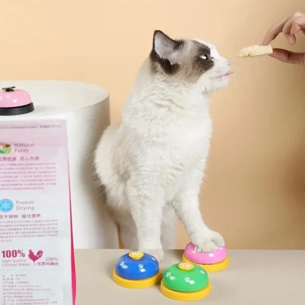 Dogs Training Bells Cat Meal Bell Puppy Feeding Call Bell Child Hand Ability Training Interactive Cats Toy Pet Training Button - Image 4