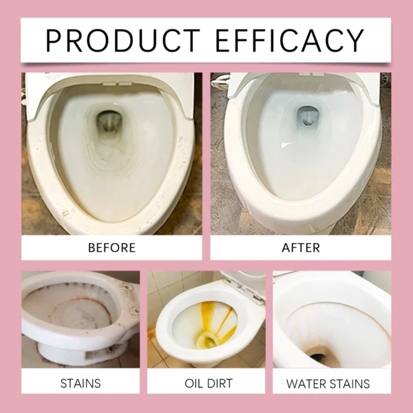 Toilet Bowl Cleaner Drain Tank Rose Fragrance Tablet Freshener Deodorization Stain Remover House Bathroom Cleaning Agent Product - Image 4