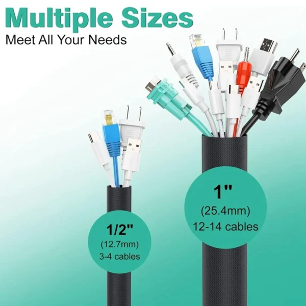 Pet-Friendly 10Ft Cable Protector, 1/2Inch Cord Sleeve, Safeguards Wires From Dog And Cat Chewing - Image 4