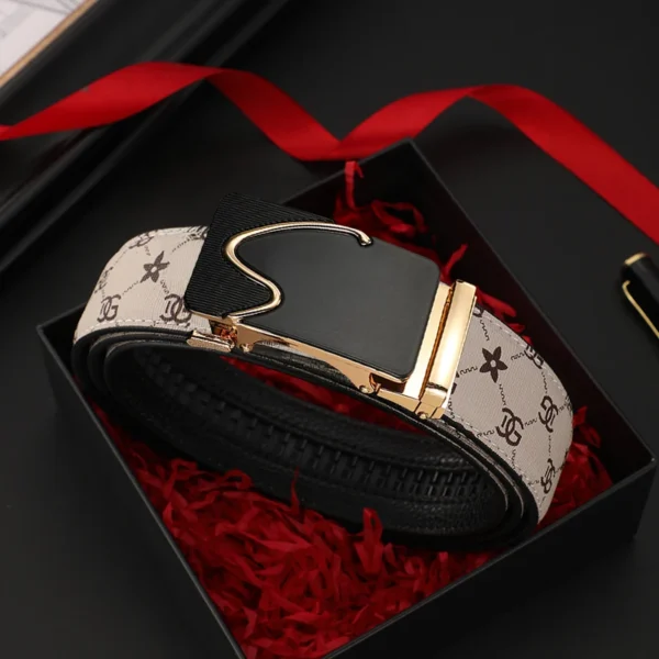 Men belt Leather Belt Metal Alloy Automatic Buckle Brand Luxury Design Waist Belts for Men Strap Male - Image 6