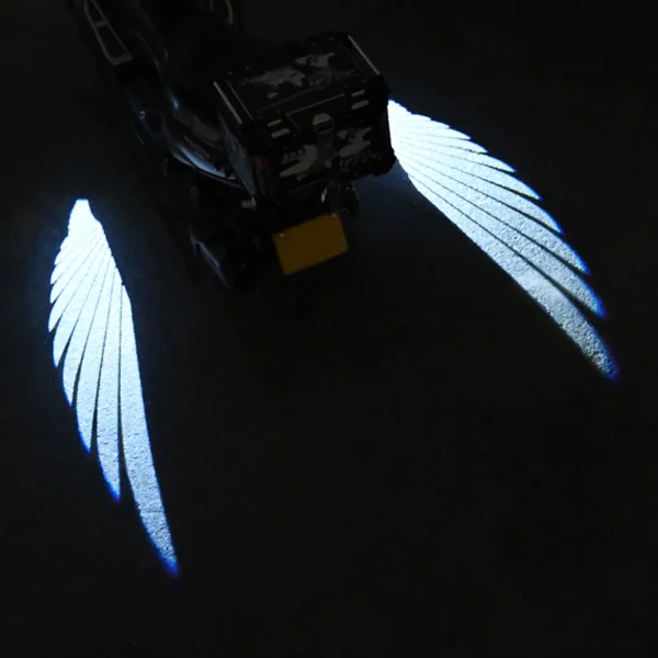 2Pcs Motorcycle Angel Wing LED Lamp Waterproof LED Welcome Light 8-30V Projector Angels Wing Motorcycle Modified Decorative Lamp