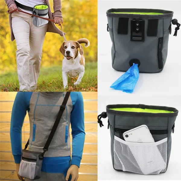 Pet Dog Puppy Training Treat Snack Pet Feed Pocket Pouch Multifunctional Pouch Food Crossbody Bag Pocket Dogwalking Waist Bag - Image 2