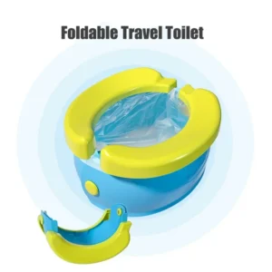 Baby Potty Training Seat Outdoor and Indoor Easy to Clean Includes 10 Waste Bags Portable Potty for Kids Travel Foldable