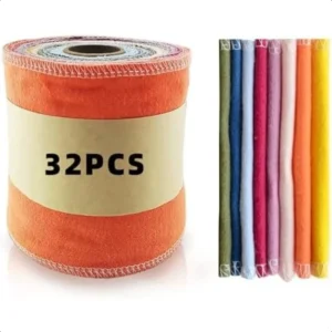 Reusable Toilet Paper Cotton Flannel Reusable Bidet TowelsAbsorbent Washable Paper Towels roll 32 Pcs Washable and ReRollable C