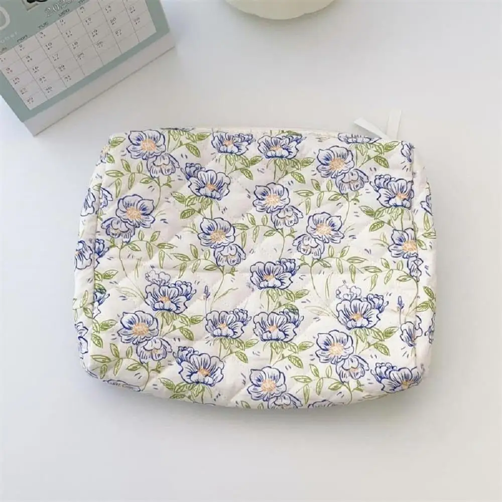 3Pcs Floral Makeup Cosmetic Bags for women - Cute Travel Toiletry Organizer & Handbag Storage Purses - Image 3