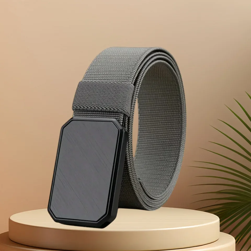 Men's Belt With Magnet Buckle Men's Outdoor Travel Magnetic Tactical Belt No Metal Automatic Magnetic Buckle Nylon Belt - Image 7