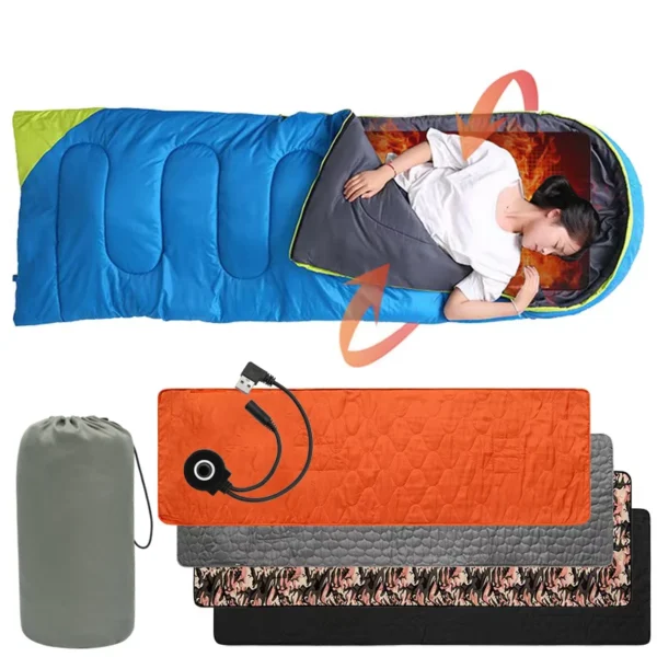 Outdoor USB Heating Sleeping Mat Outdoor Electric Heating Pads Camping Heated Sleeping Mattress Sleeping Bag Mattress - Image 3