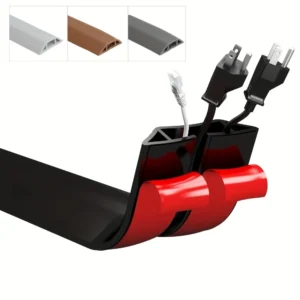 1pc 2m Floor Cord Cover Protector Overfloor Cord Self Adhesive Power Cable Protector Silicone Cord Extension Protect Wires