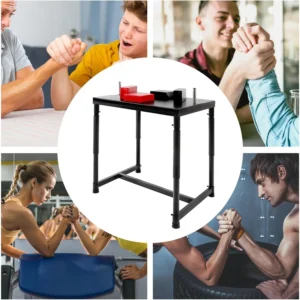 Standard Arm Wrestling Table 35.43" X 25.59" for Adults Training Equipment with Adjustable Elbow Pads for Home Gym Club