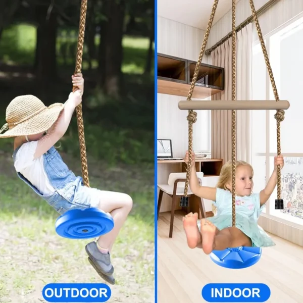 Disc Swing for Swing Set Accessories 7FT Height Adjustable Gym Monkey Bars Hanging Tree Seat for Backyard Outdoor Play Equipmen - Image 5