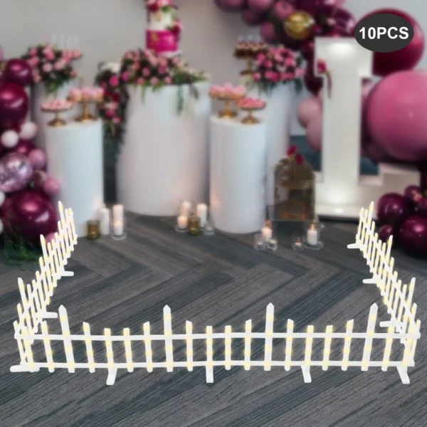 10pcs Christmas Fence Lights Decorative Lamp for Holiday 35cm - Image 2