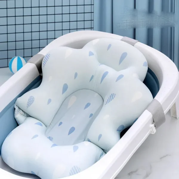 Baby Bath Seat Support Mat Newborn bath Tub Seat Baby Bath Tub Nonslip Pad Safety Bath Support Soft Cushion Mat Pillow 54x41cm - Image 5