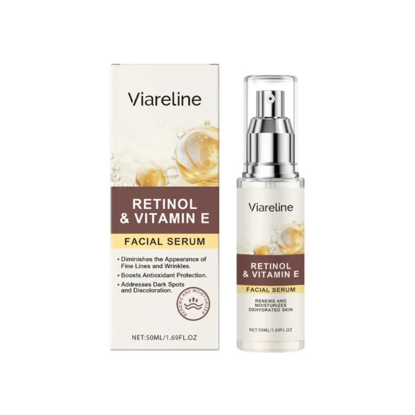Viareline Retinol Facial Serum Gentle Hydrating Remove Dark Spots Fade Fine Lines Lasting Booster Glowing Daily Skin Face Serum - Image 8