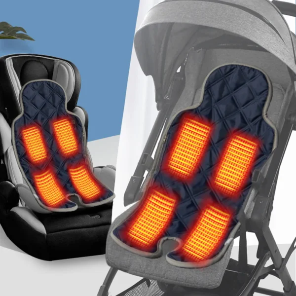 Stroller Heated Chair Pad 3 Temperature Levels Baby Car Seat Heating Pad Waterproof Baby Car Warm Cushion for Baby High Chair - Image 3