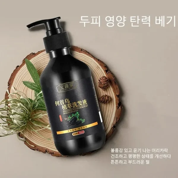 Herbal Polygonum Multiflorum Shampoo Oil Control, Dandruff Control, Itchy Relief Shampoo for Women Hair Essential Oil Hair Care