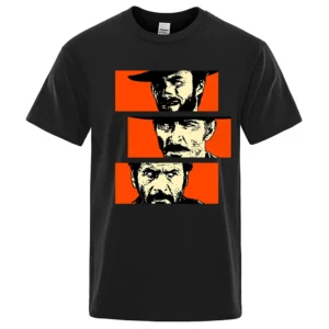 The Good The Bad and Ugly Blondie Angel Eyes Tuco Cowboy T Shirt Men Women Il Buono Brutto Cattivo Oversized Cotton Tee Shirt